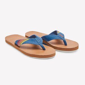 Hari Mari Men Size 10 Del Mar Harbor Flip Flops Comfort Memory Foam